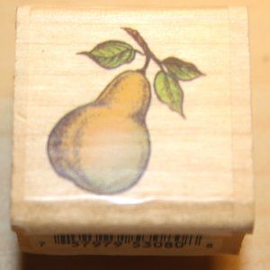 Small Rubber Stamp: Pear by PSX from the year 2000. #SK615c